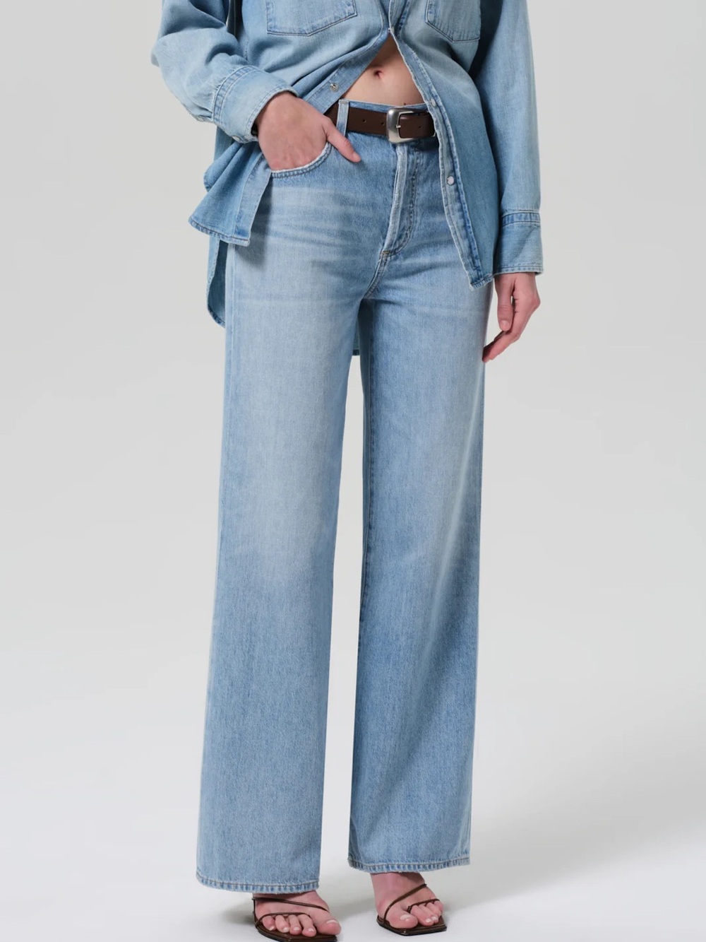 Citizens of Humanity Annina Tularosa Light Blue Wash Straight Leg Jeans Size 30